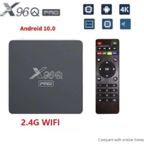 50pcs X96Q PRO Android 10.0 H313 Quad-Core 1GB/8GB 2GB/16GB 2.4G/5G WIFI smart media player VS H96 MINI V8 X96Q HK1