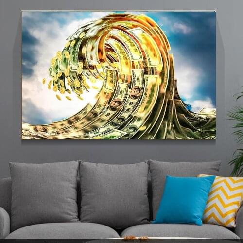 Abstract Dollar Money Wall Art Canvas Posters And Prints Fortune Decorative Paintings Picture For Living Room Decor Cuadros