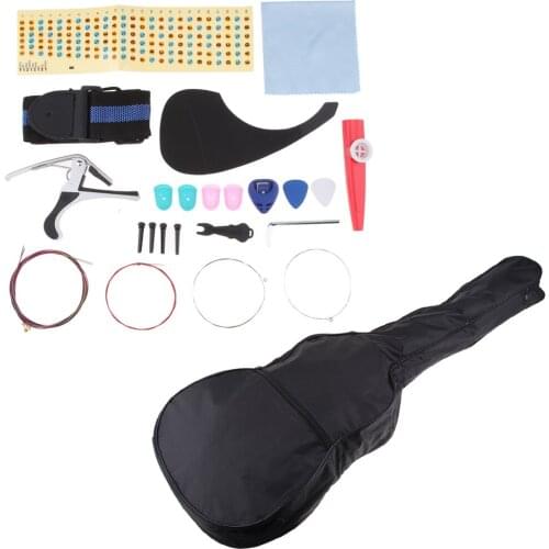 Guitar Accessory with Pickguard Bag Strap Tuner Capo Picks Wrench Finger Cover