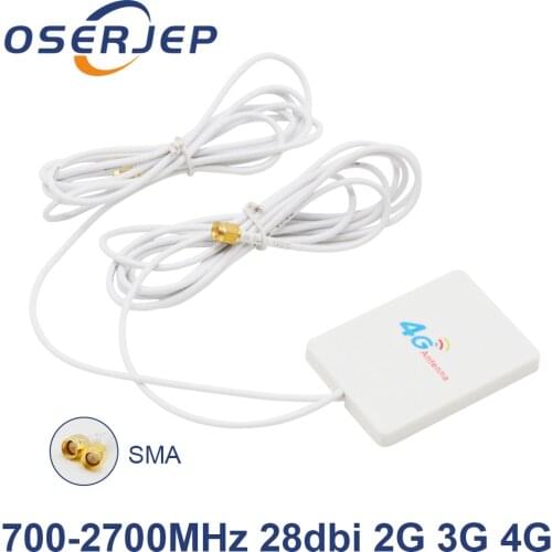 2* SMA 4g Lte Pannel Antenna Connector 3g 4g Router Anetnna With 2M 3M 5M Cable For Huawei 3g 4g Lte Router Modem Aerial