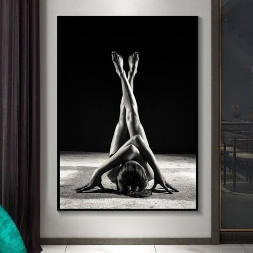 Nordic Style Home Decor Printed Paintings Women Yoga Dance Fitness Wall Art Posters Wall Pictures For Living Room Scandinavian