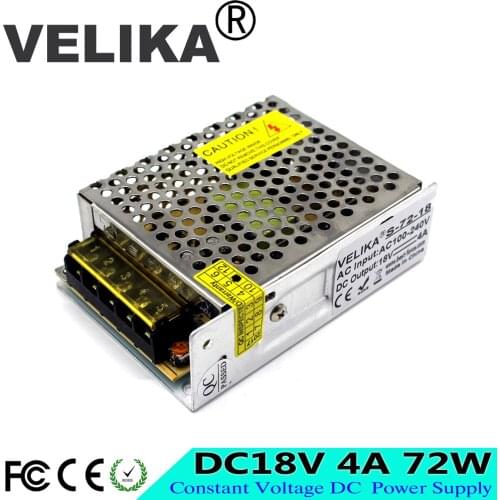 72W 18V 4A Small Volume Single Output Switching power supply Driver Lighting Transformer for LED Strip CNC 3D Print
