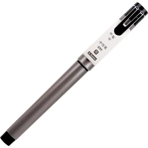 Metal Shell Gel Pen Signing Pen 0.5MM Smooth Refill Black Ink Office School Writing Pen Gel Pen High Capacity Black