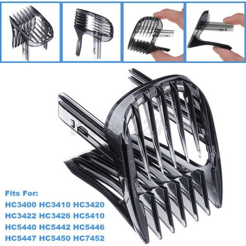 Hair Clipper Guide Comb Razor Attachment Tools For Philips HC3400 HC3410 HC3420 HC3422/3426 Black