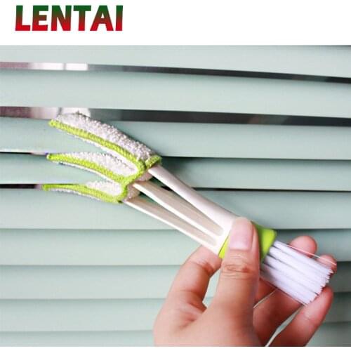 LENTAI 1Pc Car Double-head Cleaning Brush Tool For Lada Granta Ford Fiesta Mondeo Kuga Fusion Ecosport Chevrolet Cruze Aveo