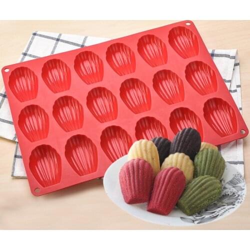 Meibum Silicone Madeleines Molds French Desserts Cookies Baking Tools Shell Cake Moulds Disposable Piping Bag Kitchen Bakeware