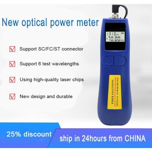 ST/FC/SC Mini optical power meter tester optical fiber tester handheld optical power 6 wavelengths TL537C