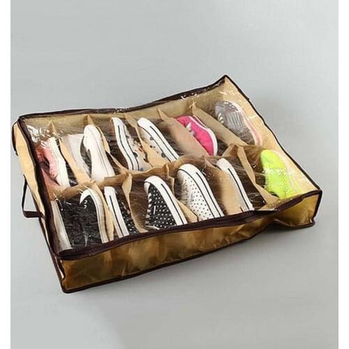 Non-woven Shoe Box Home Dustproof Finishing Shoe Storage Bag Travel Storage Bag Portable Organizer Bags Shoe Sorting Tool