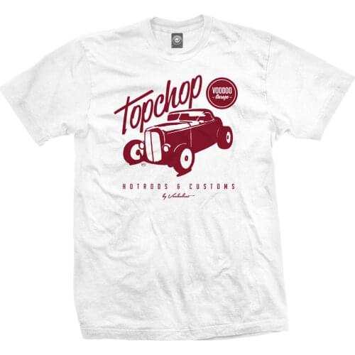 2019 Newest Fashion T-Shirt - Top Chop - American Classic Car Fans V8 Flathead Gas US Hot Rat Rod Race O-Neck Hipster Tshirts