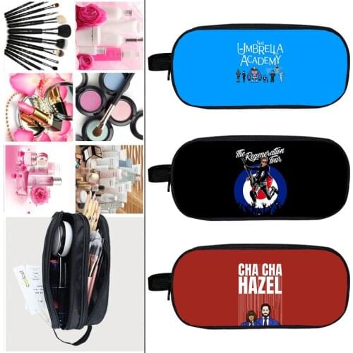 2021 New 3D Print The Umbrella Academy Pencil Case Stationery Bag for Students Penbag Man Woman Cosmetic Bag Cartoon Makeup Bag