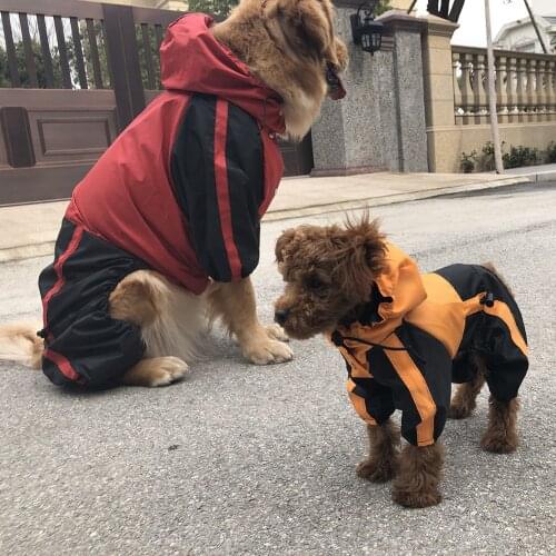 Newly Pet Dog Clothes Rain Snow Coats Waterproof Raincoats 4 Legs Raincoat for Small Medium Large Dogs
