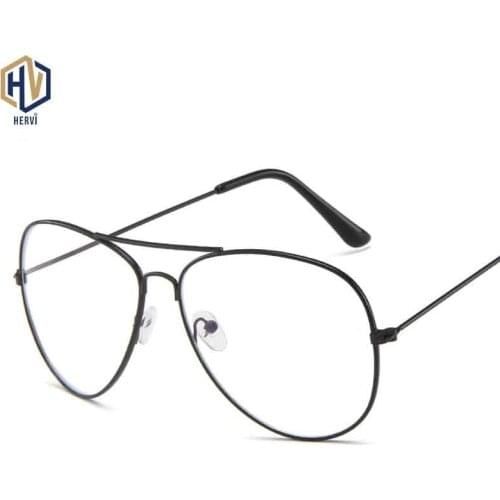 Pilot Anti Blue Light Prescription Glasses Frame Fashion Men Women Metal Double Beam Spectacles Frames Optics Eyeglasses