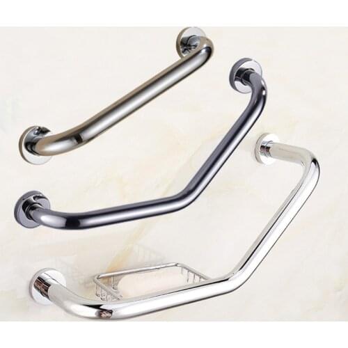 50cm Steel grab bar bathroom safety rail handle with Towel Soap Holder elderly disabled help handrail for bathtub toilet shower