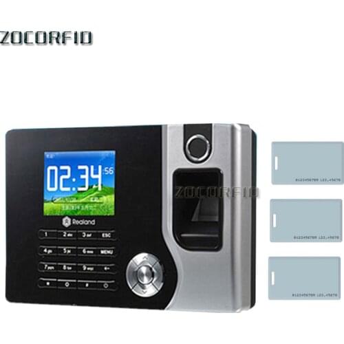 8 kinds language cloud service 125KHZ RFID&Fingerprint Time Attendance Clock Recorder Employee Digital Electronic time recorder