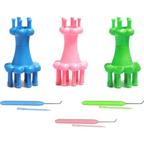 Spool Crochet Loom Mini Knitter Knitting Yarn Wool Rope Needle DIY Hook Scarves Straps Making Tube Craft Tools STTA889