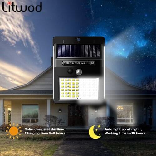 Sensor Street Outdoor Led Solar Light COB Wall Lamp Split Motion Built in Battery Powered Sunlight Waterproof Induction light