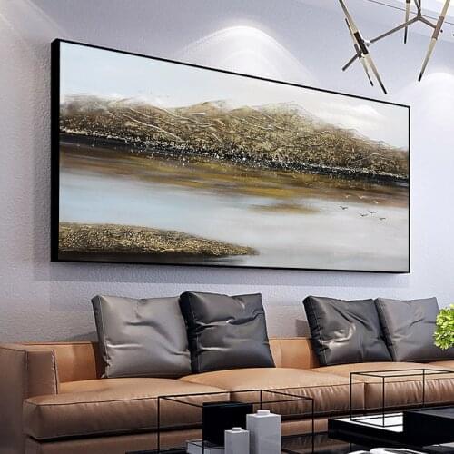 Top Artist Hand-painted High Quality Oil Painting on Canvas Strong Lakes And Mountains