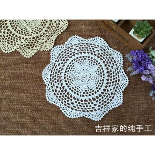 ZAKKA women like 6 pic/lot with flower for wedding decor place mat coaster tableware mats cup pads lace doilies for home decor