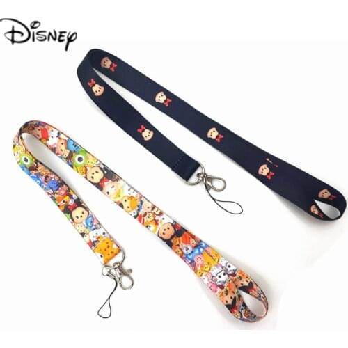 10Pcs Cartoon Disney Minnie Mickey Phone Lanyard Keys ID Card Phone Neck Strap Toys Action Figure Toy for kids Collection Gifts