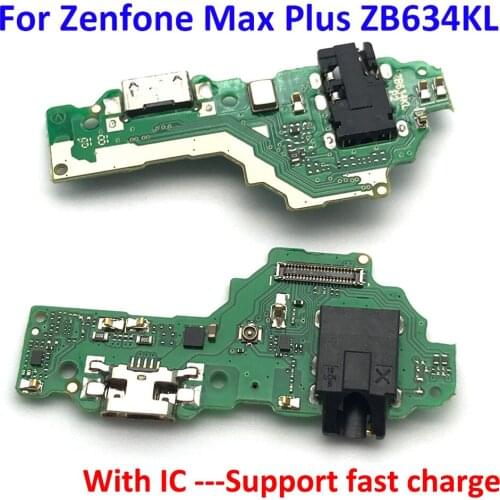 10Pcs，USB Port Charger Dock Plug Connector Charging Board Flex Cable Mic Microphon For Asus Zenfone Max Plus (M2) ZB634KL A001D