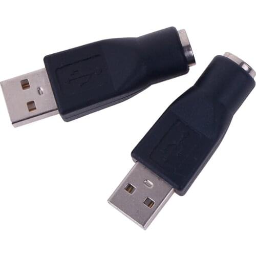 2Pcs PS/2 Male to USB Female Port Adapter Converter for PC Keyboard Mouse Mice new