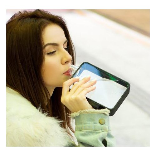 380ML Flat water cup portable paper water bottle creative plastic water bottle