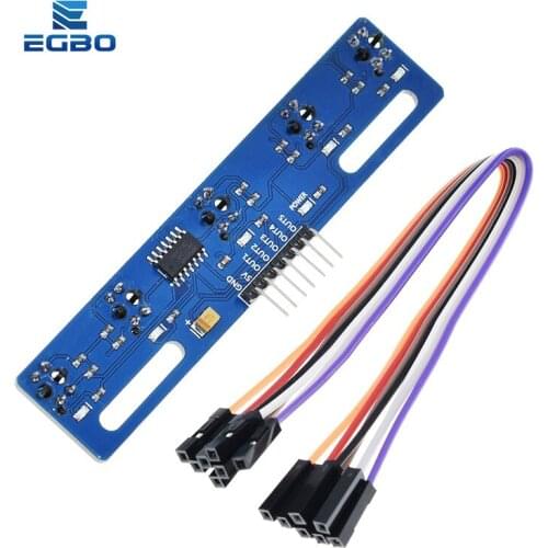 EGBO 5 channel Infrared Reflective Sensor TCRT5000 KIT 5 way/road IR Photoelectric Switch Barrier Line Track Module