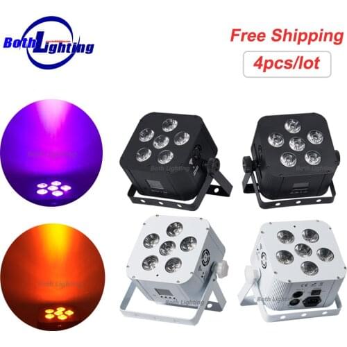 6*18w DMX Wireless Battery Powered LED Par Light RGBWA+UV 6in1 Color Led Wash Light DJ Lights Uplights