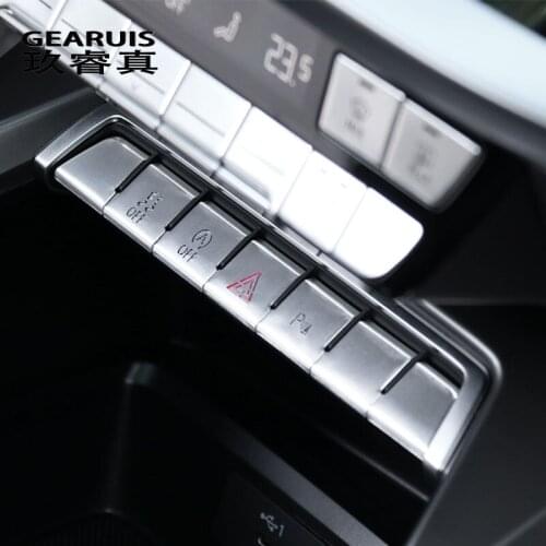 Car Styling Console Warning light Lamp Button switch Frame Cover Trim For Audi A3 A3L 2021 Stickers Auto Interior Accessories