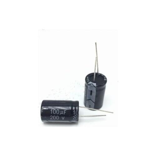 Free Shipping 100PCS Electrolytic capacitor 200V 100UF 16*25MM