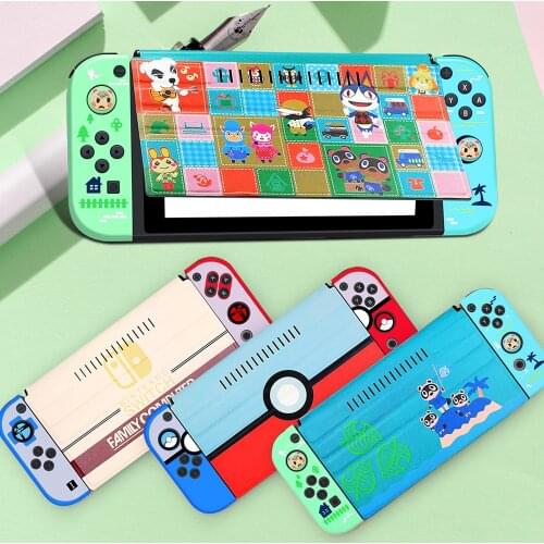 Nintend Switch Joycon Joystick Case Thmbgrip Cap Screen Cover Protector For NS Accessories Cute Anime Game Console Case