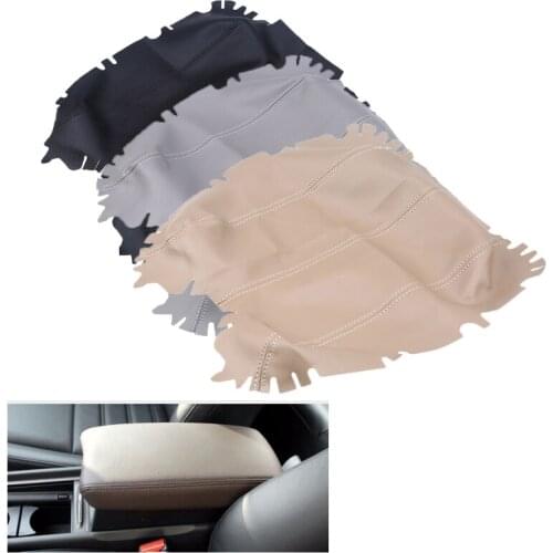Black/Gray/Beige Leather Car Armrest Case Cover Center Console Armrest Lid Cover for Honda Accord 2008-2015 Replacement Parts