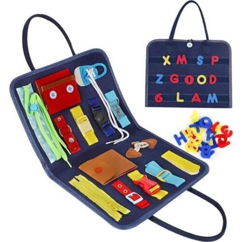 Kids Busy Board Buckle 1-5 Years Old Zip Button Lace Up Tool Toy Montessori Early Education Dress Aids Preschool Toys For Kids
