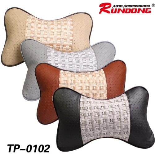Car ice silk leather head pillow car neck head pillow bone single TP-0102