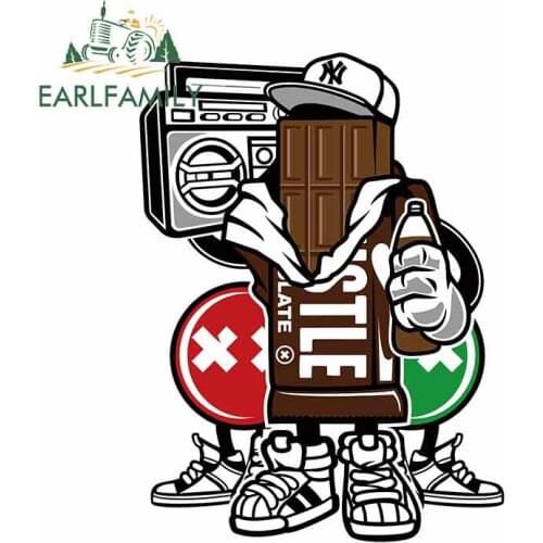 EARLFAMILY 13cm x 9.6cm For Love To Listen To The Chocolate Car Bumper Window Graffiti Sticker Vinyl Material Occlusion Scratch