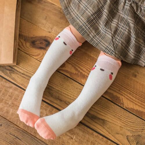 Girls Socks knee high leg warm Kids Baby Cute fox bear print Cotton Socks cloth boy knee sock toddler spring pantyhose infant