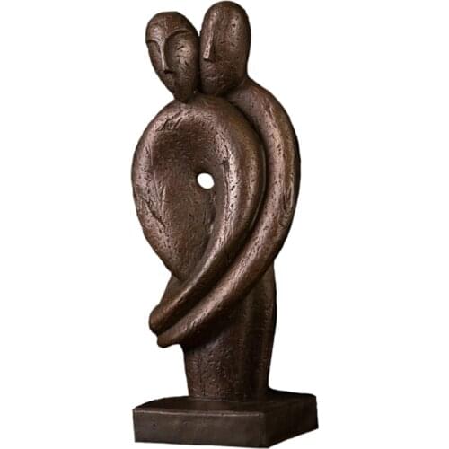 Ivorique DS-730 Living Room Decoration Bronze Man and woman figurine art decor statue sculpture for home decor collectible art