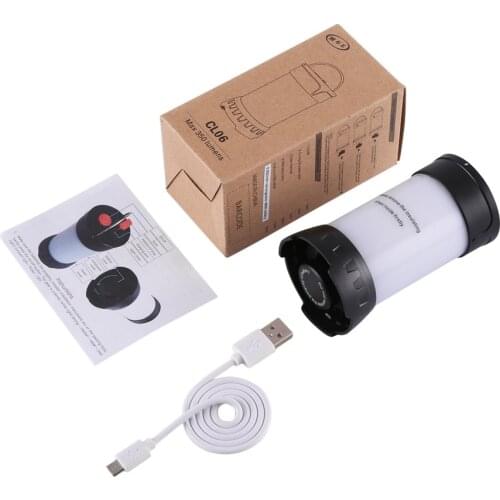 Camp Lamp LED Camping Light USB Rechargeable Flashlight Dimmable Spotlight Work Light Waterproof Searchlight Emergency Torch