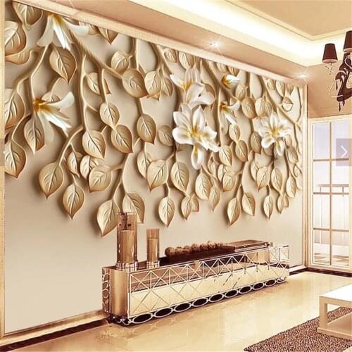 Milofi Customized 3D Photo Mural Wallpaper Asheran Fragrance Relief TV Home Decoration Background Wall Mural