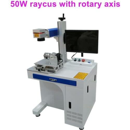 Low Price 20w 30w 50w Portable Mini Desktop Metal Plastic Jewelry Fiber Laser Marking Machine For Sale with rotary