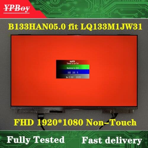 Original 13” B133HAN05.0 DP/N 0RN5TT fit LQ133M1JW31 DP/N 0WT1R3 for DELL Laptop XPS 13 9370 LCD Screen LED Display IPS EDP FHD