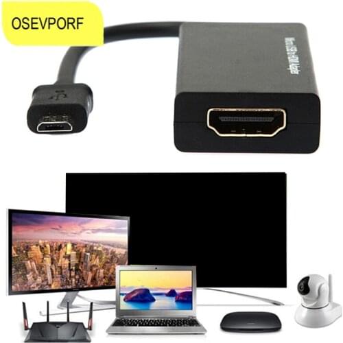 For Micro USB MHL To HDMI-compatible Audio Adapter Male to Female HD 1080P Converter for Android Samsung HDMI-compatible Cable