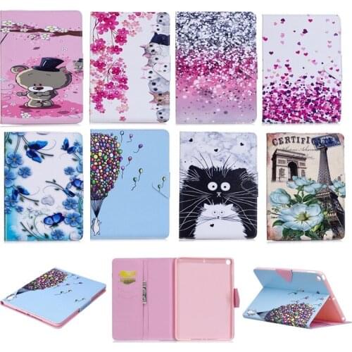 Painted Bear Flower Silicon PU Leather Case Cover For Samsung Galaxy Tab A 2016 7.0 T280 T285 Tablet Case For Samsung Tab A6 7.0