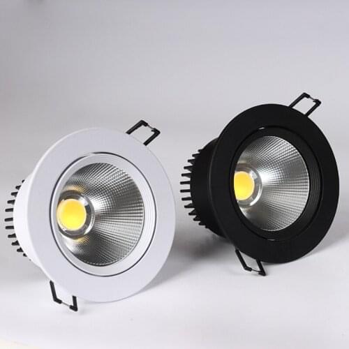 Super Bright Recessed LED Dimmable Downlight COB 3W 5W 7W 12W 15W 20W 30W LED Ceiling Spot Light LED Ceiling Lamp AC 110V 220V
