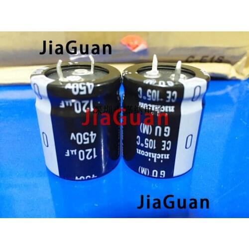 10pcs Genuine NICHICON GU 450V120UF 25X30mm electrolytic capacitor 120uF/450v CE 105 degrees 450V 120UF gu