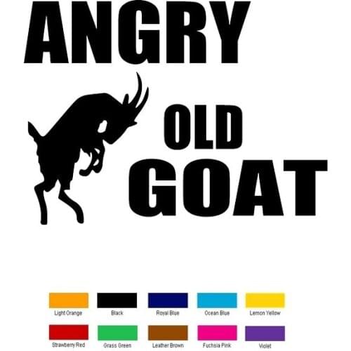 15*12cm Angry Old Goat Car Sticker For Truck Window Bumper Auto SUV Door Vinyl Decal 9 Colors