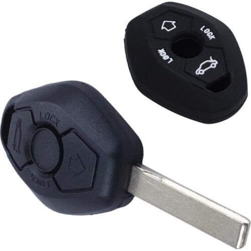 2 Pcs Car Accessories:for BMW E46 E39,1 Pcs 3 Button Remote Key Fob Silicone Case & 1 Pcs Remote Key 3 Button 315MHz