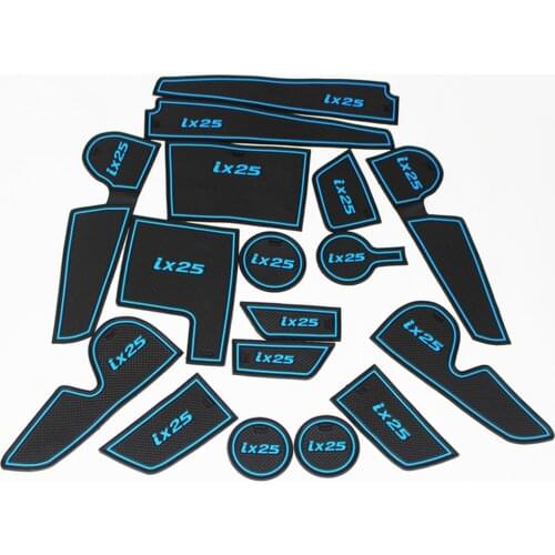 For Hyundai Creta IX25 2016 2017 2018 2019 Car door slot pad water coaster armrest box dustproof mat anti-slip mat Accessories