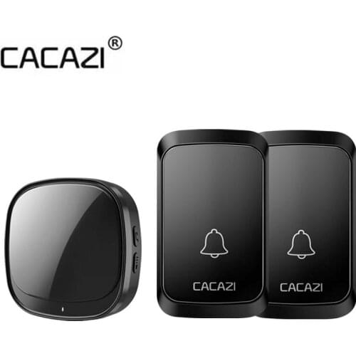 CACAZI Wireless Waterproof USB Doorbell 300M Range Home Intelligent Door Bell Chime 1 2 Button 1 2 3 Receiver 2021 Newest
