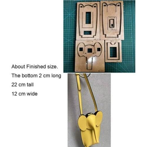 Wooden Cutting Dies Leather Tools Elephant Card Bag Die Cut Handmade Crafts Making Decor Supplies Dies Template